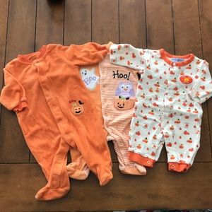 Set of 3 Halloween/fall sleepers